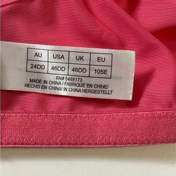 Avenue Watermelon Pink Underwire Plunge Full Coverage T-Shirt Bra 46DD - Picture 8 of 9